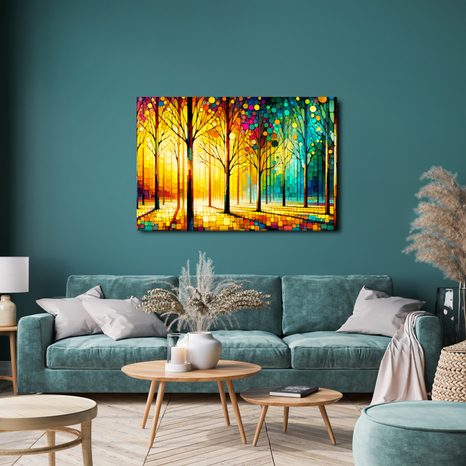 OBRAZ LESNÍ VITRÁŽ - OBRAZY LES - OBRAZY