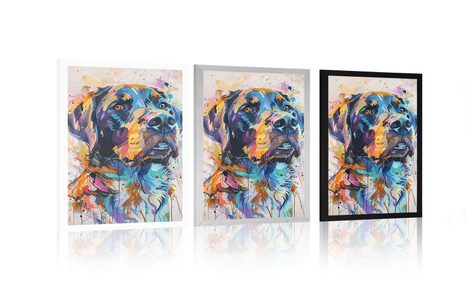 PLAGÁT PES S IMITÁCIOU MAĽBY - PSI - PLAKÁTY