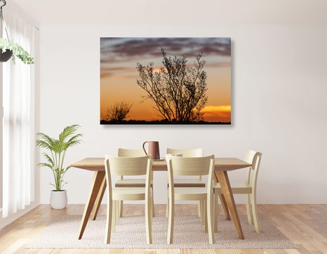 КАРТИНА НА ПЛАТНО – КЛОНКИ ПРИ ЗАЛЕЗ - КАРТИНИ НА ПРИРОДАТА И ПЕЙЗАЖИ - КАРТИНИ