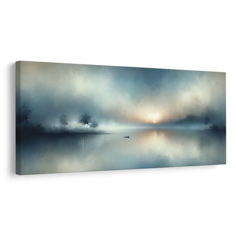 OBRAZ LOĎKA V RANNÍ MLZE - PICTURES LAKES - PICTURES