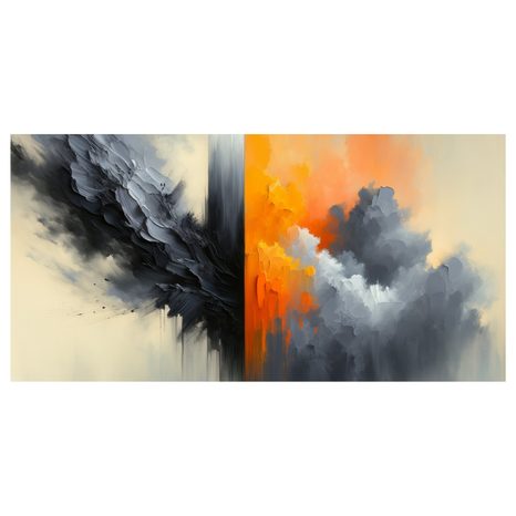 WANDBILD DYNAMISCHER KONTRAST DER ELEMENTE - WANDBILDER ABSTRAKTE FORMEN - BILDER