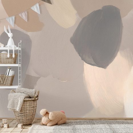 SAMOLEPIACA FOTOTAPETA ABSTRAKTNÉ NEUTRÁLNE ŤAHY ŠTETCOM - ABSTRAKTNÉ TAPETY - TAPETY