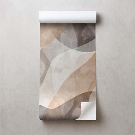TAPET AUTOADEZIV FORME ABSTRACTE BEJ ȘI GRI - TAPET ABSTRACT - TAPETURI