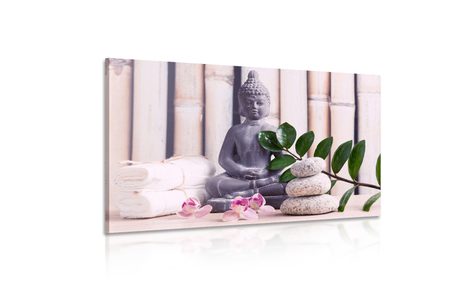 TABLEAU SUR TOILE – BOUDDHA BIEN-ÊTRE - TABLEAUX FENG SHUI - TABLEAUX