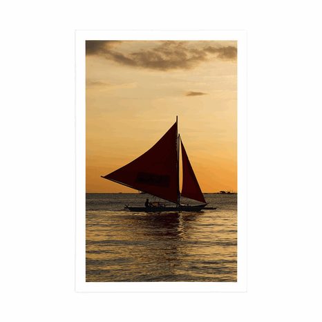 AFFICHE – MAGNIFIQUE COUCHER DE SOLEIL SUR LA MER - NATURE - AFFICHES