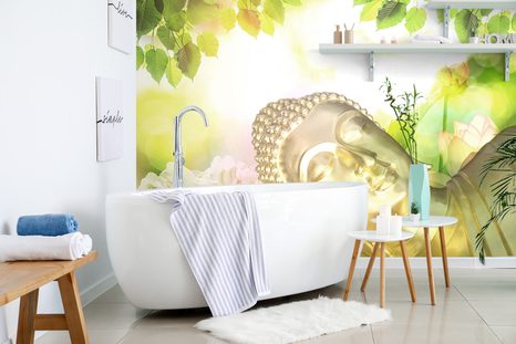 TAPETE SCHLAFENDER BUDDHA - TAPETEN MIT FENG SHUI-MOTIVEN - TAPETEN