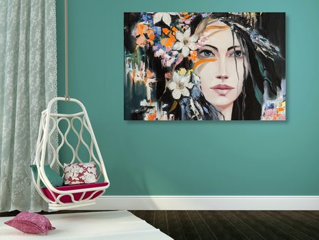 WANDBILD ORIGINALGEMÄLDE EINER FRAU - WANDBILDER FRAUEN - BILDER