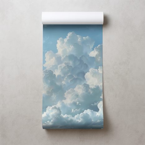 TAPETA PAHULJASTI BIJELI OBLACI NA PLAVOM NEBU - TAPETE PRIRODA - TAPETE