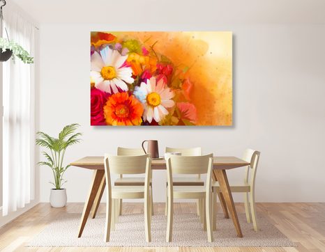 WANDBILD SCHÖNER BLUMENSTRAUSS - BILDER BLUMEN - BILDER