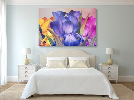 WANDBILD BLUMENFANTASIE - ABSTRAKTE BILDER - BILDER
