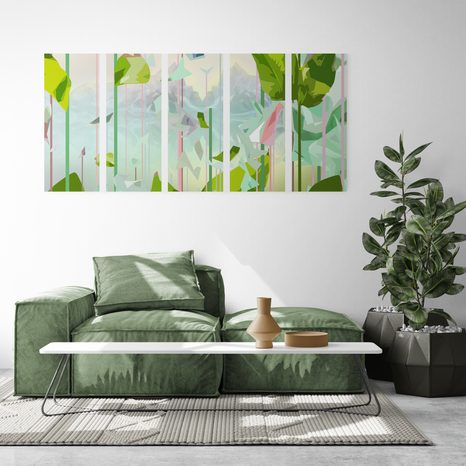 5-DELNA SLIKA ABSTRAKTEN RAJ - SLIKE DREVESA IN LISTI - SLIKE