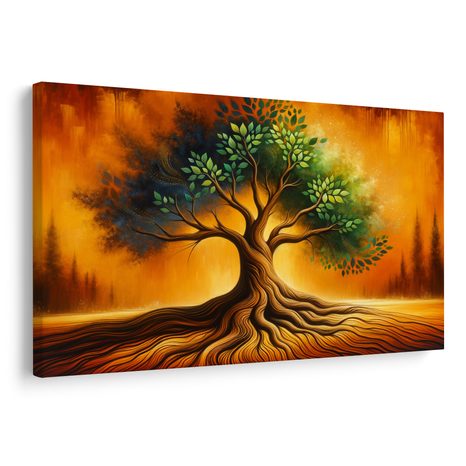 WANDBILD BAUM DES LEBENS IM GLANZ - BILDER BÄUME DES LEBENS - BILDER