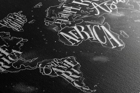 TABLOU HARTA LUMII TREND ÎN ALB-NEGRU - TABLOURI CU HĂRȚI - TABLOURI