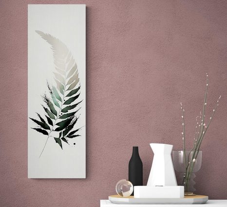 STAMPA SU TELA – FOGLIA DELICATA DI FELCE - QUADRI ALBERI E FOGLIE - STAMPE E QUADRI