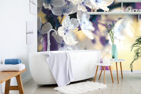 SAMOLEPÍCÍ FOTOTAPETA KVETOUCÍ VĚTVIČKA TŘEŠNĚ - SAMOLEPÍCÍ TAPETY - TAPETY