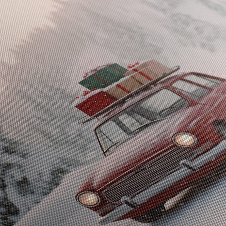 VÁNOČNÍ OBRAZ AUTO PLNÉ DÁRKŮ - VÁNOČNÍ A ZIMNÍ OBRAZY - OBRAZY