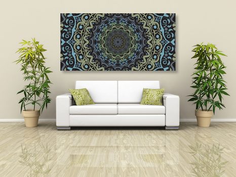 SLIKA ABSTRAKTNA MANDALA V VINTAGE STILU - SLIKE FENG SHUI - SLIKE