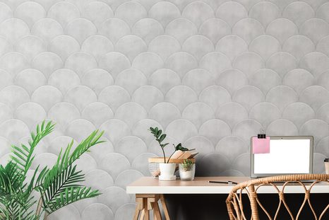 CARTA DA PARATI – ARCO GRIGIO MODERNO - CARTA DA PARATI SCHEMA - CARTA DA PARATI