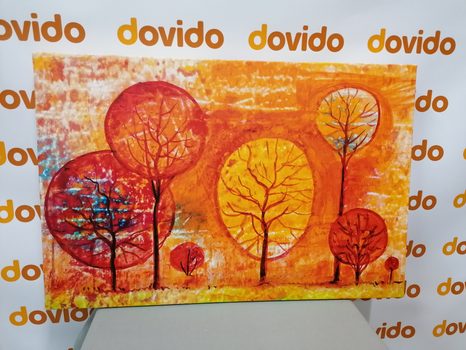 OBRAZ DRZEWA W JESIENNYCH KOLORACH - OBRAZY PRZYRODY I KRAJOBRAZY - OBRAZY