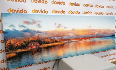 OBRAZ ZÁPAD SLUNCE NAD JEZEREM - OBRAZY PŘÍRODY A KRAJINY - OBRAZY