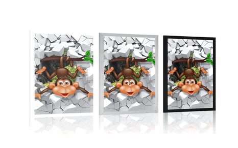 POSZTER VIDÁM MAJOM - ÁLLATKÁK - POSZTEREK