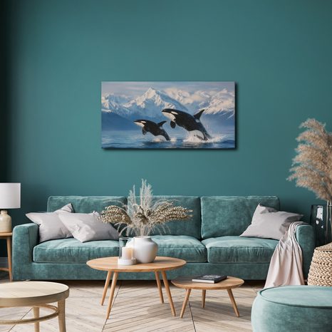 OBRAZ KOSATKY V LEDOVÉ KRAJINĚ - OBRAZY MOŘŠTÍ ŽIVOČICHOVÉ - OBRAZY