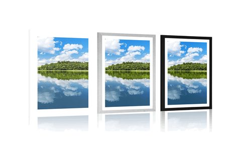 PLAKAT S PASPARTUOM PRIRODA U LJETNO DOBA - PRIRODA - PLAKATI