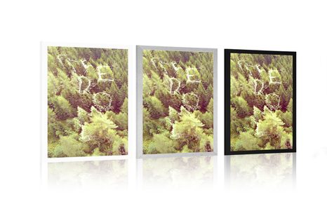 PLAKÁT LES S NÁPISEM FREEDOM - MOTIVY Z NAŠÍ DÍLNY - PLAKÁTY