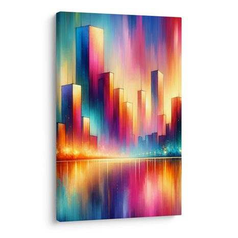 OBRAZ ZÁŘIVÉ MĚSTO V NOCI - OBRAZY MĚSTA - OBRAZY