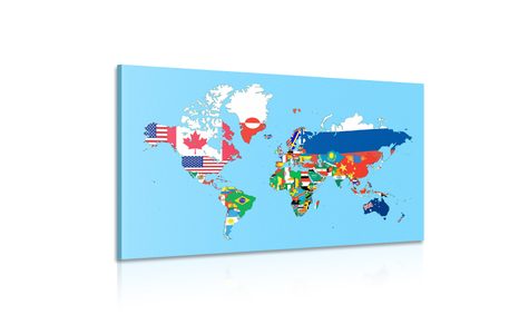 KÉP VILÁGTÉRKÉP ZÁSZLÓKKAL - TÉRKÉPES KÉPEK - KÉPEK