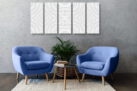 5-DIELNY OBRAZ S KALEIDOSKOPOVÝM VZOROM - ABSTRAKTNÉ OBRAZY - OBRAZY