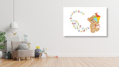 OBRAZ MEDVÍDEK SE DRAKEM - DĚTSKÉ OBRAZY - OBRAZY