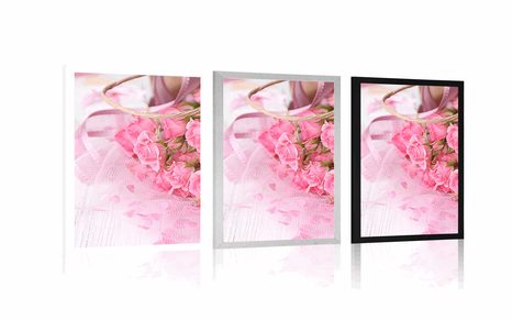 POSTER ROMANTISCHER ROSA ROSENSTRAUSS - BLUMEN - POSTER