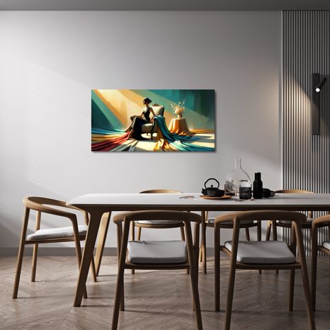 WANDBILD FRAU IN FARBENPRACHT - WANDBILDER FRAUEN - BILDER