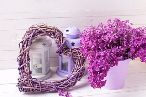 SELBSTKLEBENDE FOTOTAPETE WEIDENHERZ MIT FLIEDER - SELBSTKLEBENDE TAPETEN - TAPETEN