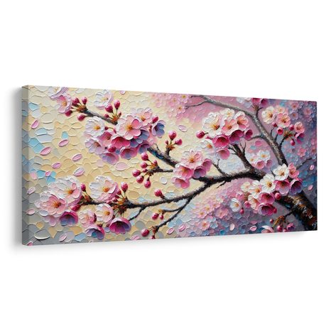 WANDBILD BLÜHENDER KIRSCHZWEIG - BILDER BLUMEN - BILDER