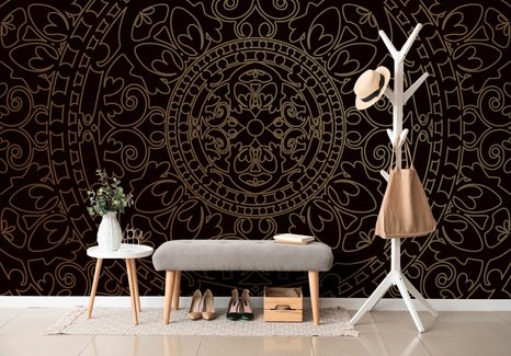 TAPETA ORIENTÁLNÍ ZLATÝ ORNAMENT - TAPETY FENG SHUI - TAPETY