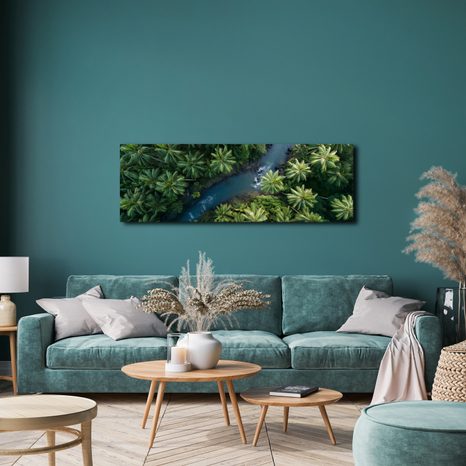 OBRAZ POHLED Z VRCHOLU LESA - OBRAZY STROMY A LISTY - OBRAZY