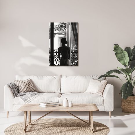 OBRAZ SILUETA U OKNA - OBRAZY ŽENY - OBRAZY