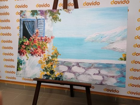 OBRAZ DOMEK U MOŘE - OBRAZY PŘÍRODY A KRAJINY - OBRAZY