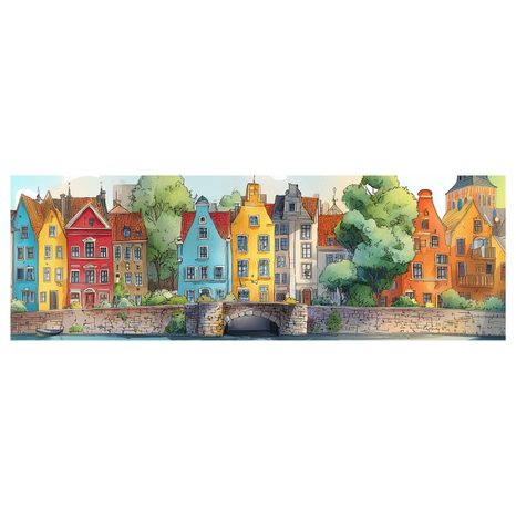 SLIKA POVIJESNE KUĆE UZ MOST - ŠARENE KUĆE - SLIKE
