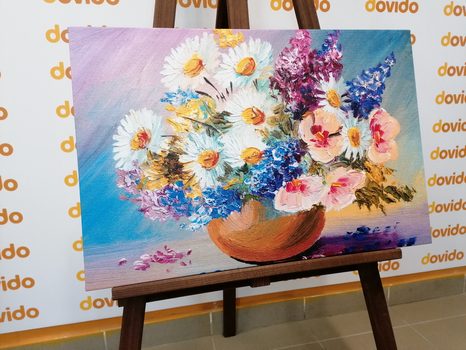 TABLOU PICTURĂ ÎN ULEI FLORILOR DE VARĂ - TABLOU FLORI - TABLOURI