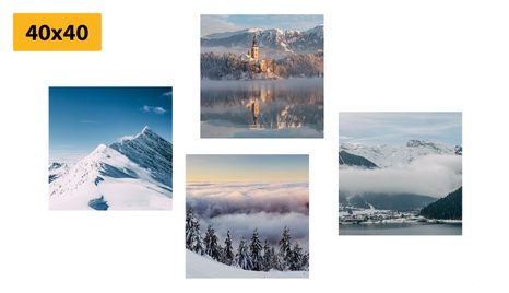 BILDER-SET SCHNEEBEDECKTE BERGE - BILDERSETS - BILDER