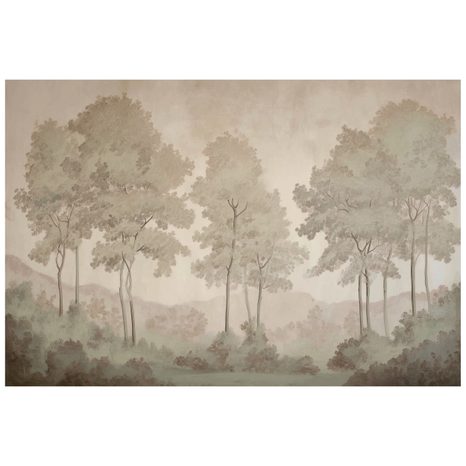 TAPET AUTOADEZIV ACUARELĂ DELICATĂ DE PĂDURE - TAPET PĂDURE - TAPETURI