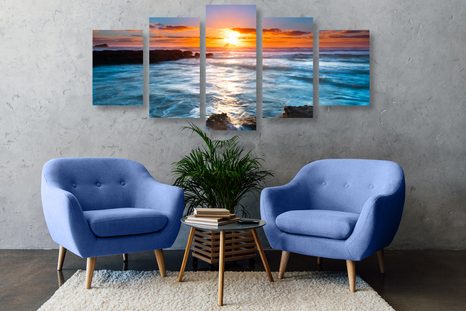 КАРТИНИ ОТ 5 ЧАСТИ – СЛЪНЦЕ НАД МОРЕТО - КАРТИНИ НА ПРИРОДАТА И ПЕЙЗАЖИ - КАРТИНИ