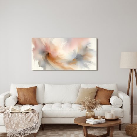 WANDBILD ABSTRAKTION IN PASTELLFARBEN - WANDBILDER ABSTRAKTE FORMEN - BILDER