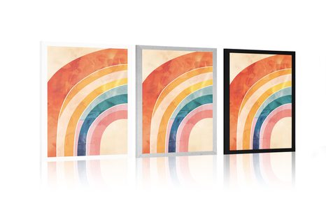 POSTER REGENBOGEN PEACH FUZZ - ABSTRAKTE FORMEN - POSTER