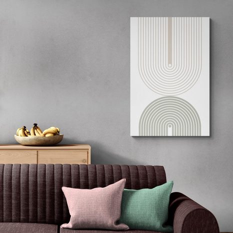 TABLOU CURCUBEIE MINIMALISTE MID-CENTURY - TABLOURI ABSTRACTE - TABLOURI