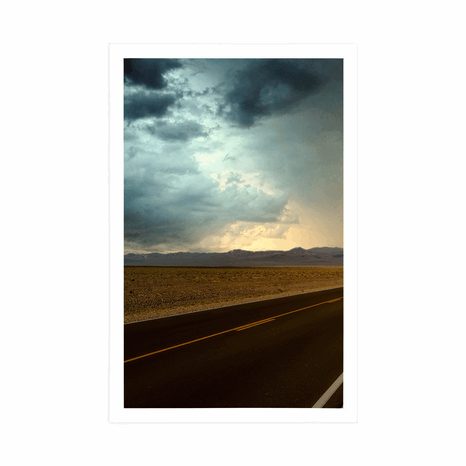 PLAKÁT CESTA UPROSTŘED POUŠTĚ - PŘÍRODA - PLAKÁTY