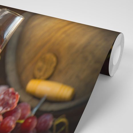 FOTOTAPETA SKLENICE S RŮŽOVÝM VÍNEM - TAPETY JÍDLA A NÁPOJE - TAPETY